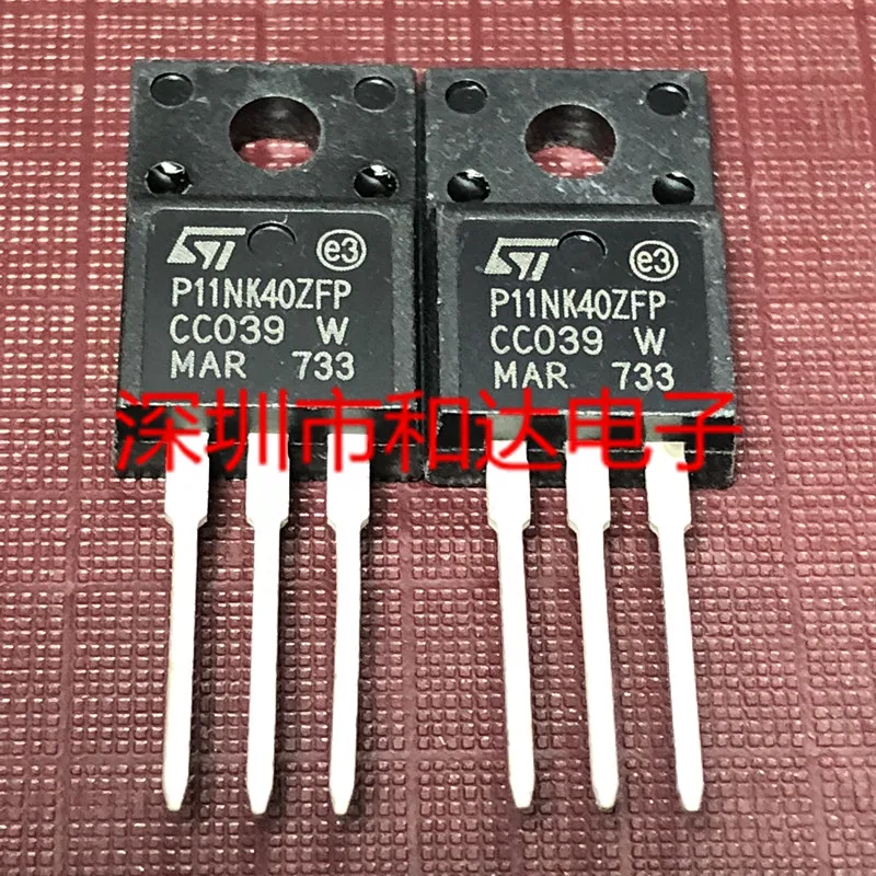 10pcs P11NK40ZFP STP11NK40ZFP TO-220F 400V 9A