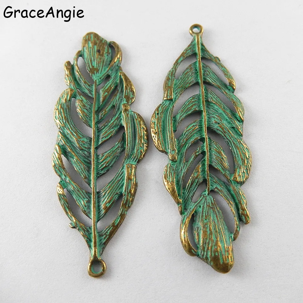 10PCS Jewelry Craft Alloy Charms Retro Accessories Punk Pendant For Boho Necklace Bijoux palm tree leaves Metal Accessories