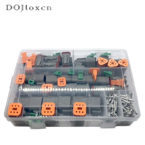 Imagen 2 del producto 1 caja 250 Uds Deutsch DT serie Kit de conector de cable impermeable DT06-2 3 4 6S DT04-2 3 4 6P enchufe sellado automotriz con caja de pines