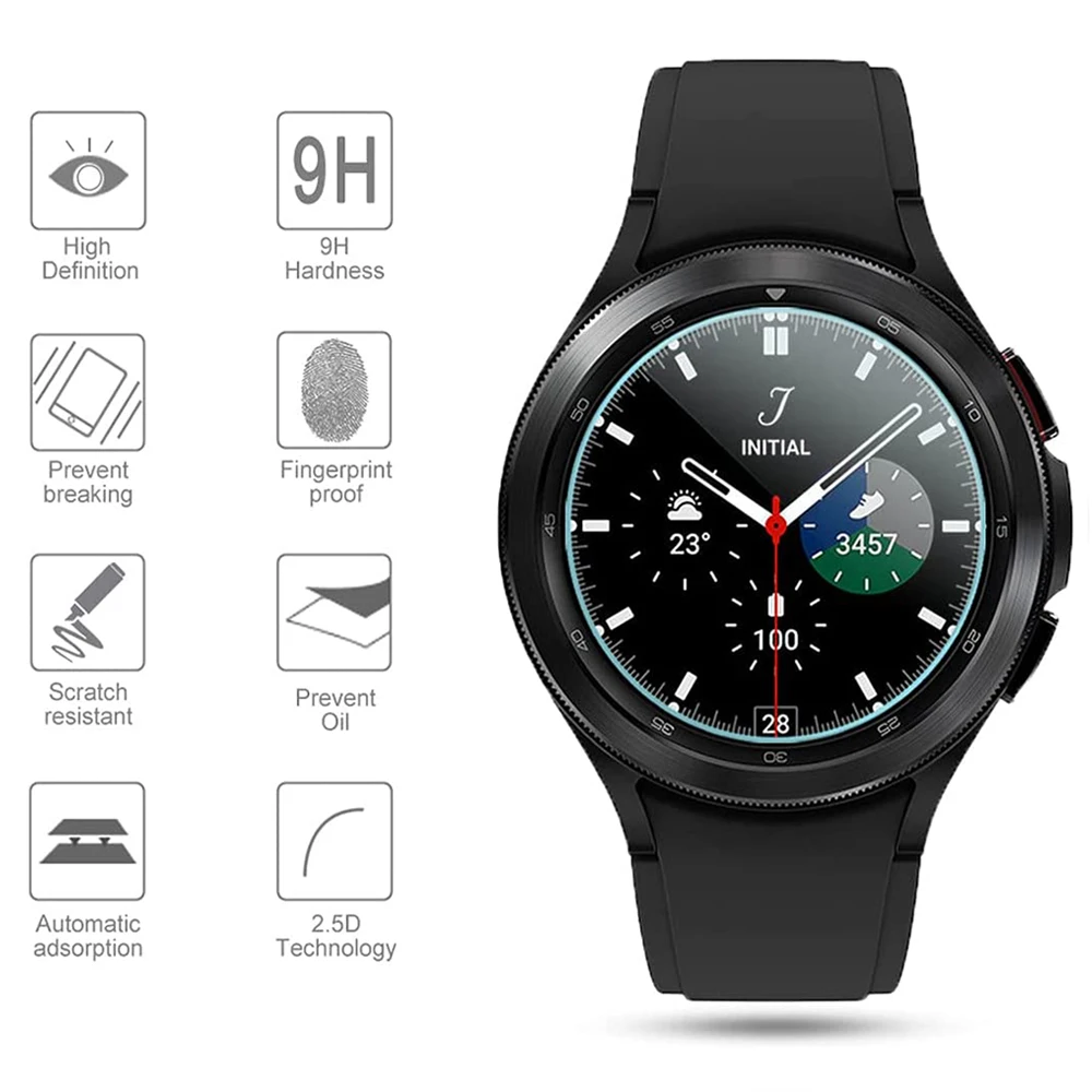 Защитная пленка из закаленного стекла для Samsung Galaxy Watch 4 Classic, защитная пленка для экрана 42 мм 46 мм Watch 4 40 мм 44 мм