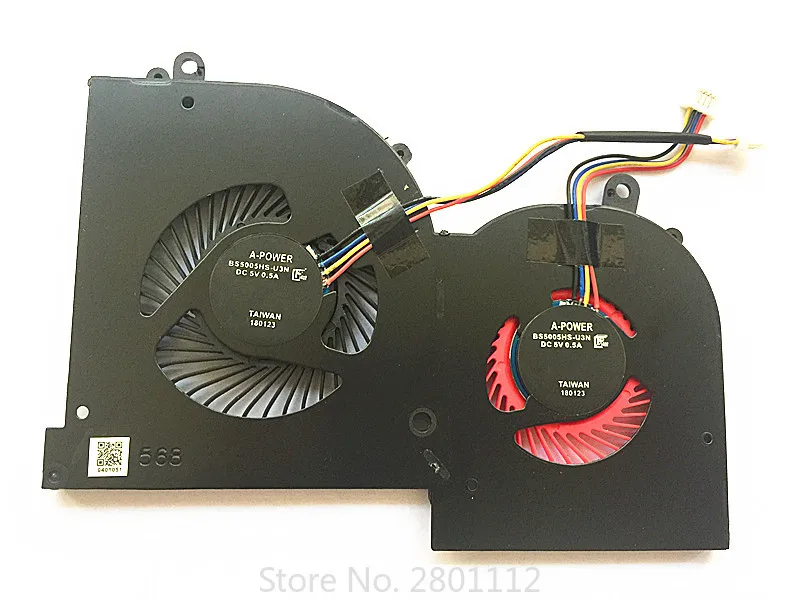 SSEA New laptop CPU GPU Cooling Fan for MSI GS65 GS65VR P65 MS-16Q2 MS-16Q1 MS-16Q3 laptop cooler fan