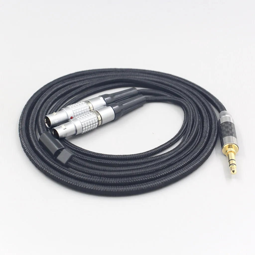 6.5mm XLR Super Soft Headphone Nylon OFC Cable For Focal Utopia Fidelity Circumaural Headphone Earphone headset LN007532