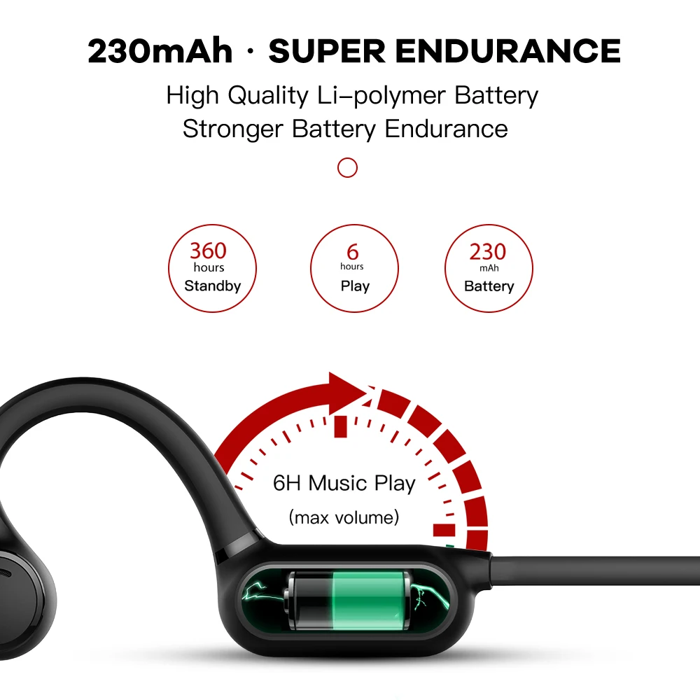 AIKSWE Bluetooth Kopfhörer Öffnen Ohr Drahtlose Sport headset Touch Control Kopfhörer Stereo HD Hände-freies Für Radfahren Laufen