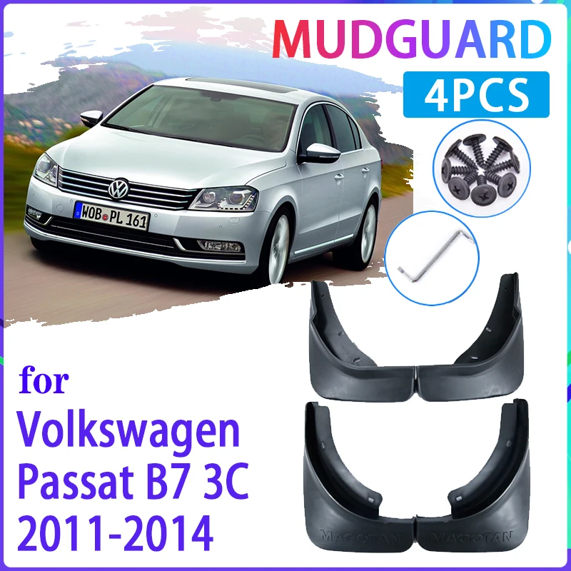 4 PCS Car Mud Flaps for Volkswagen VW Passat B7 2011 2012 2013 2014 3C Mudguard Splash Guards Fender Mudflaps Auto Accessories