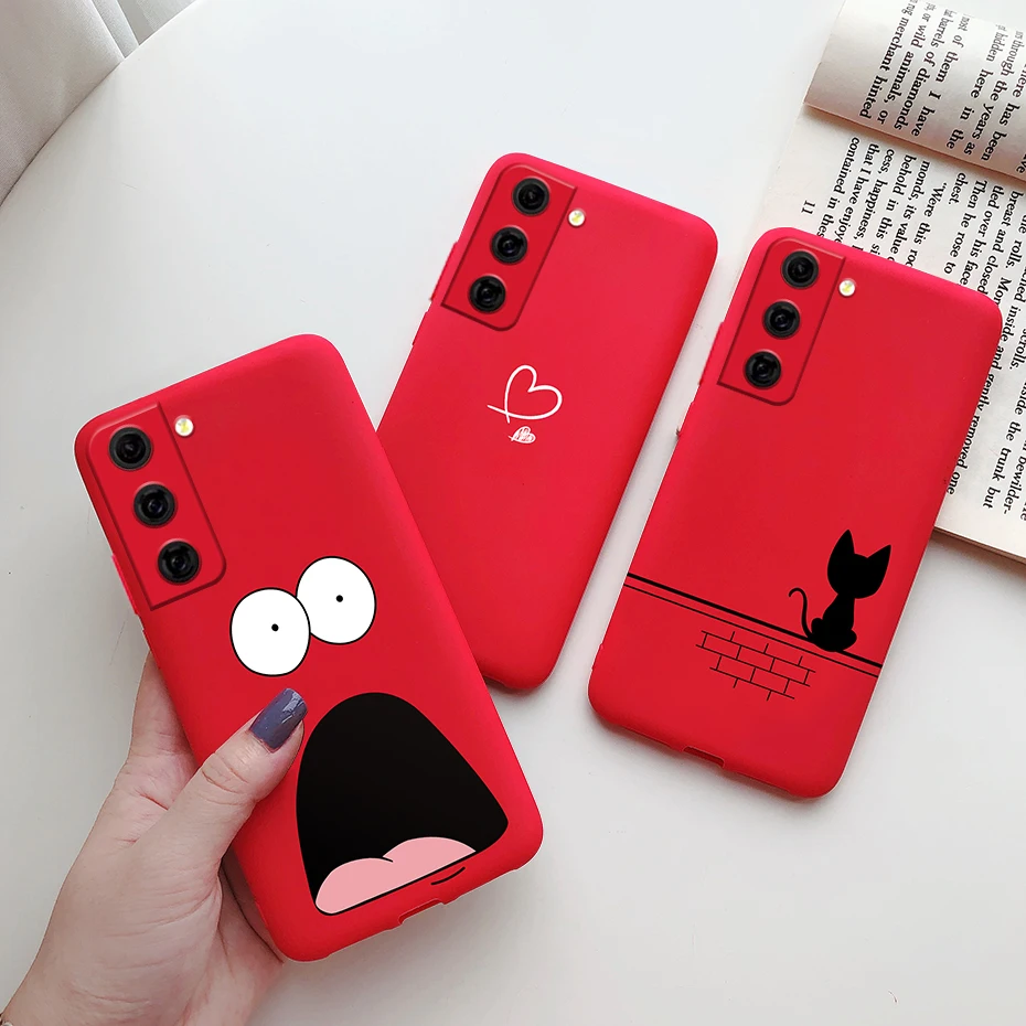 For Samsung Galaxy S21 FE 5G Case Shockproof Fundas Cute Painted Silicone Slim Soft Cover For samsung S21 FE S21fe Bumper Cases