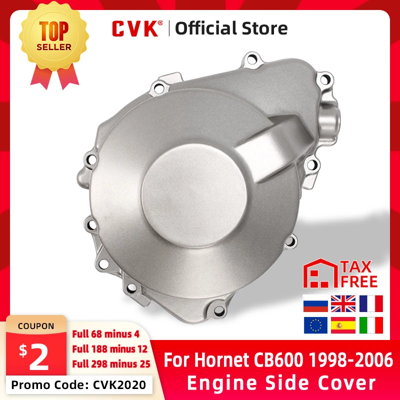 CVK Engine Cover Motor Stator CrankCase Side Cover Shell For Honda Hornet 600 CB600 1998 1999 2000 2001 2002 2003 2004 2005 2006