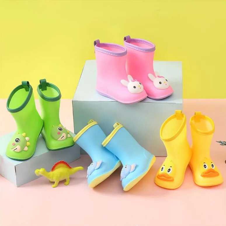 New arrival Rainboots for Baby Boots Waterproof Rain Boots for Children PVC Rubber Cute Cartoon Kids Shoes Water Shoe