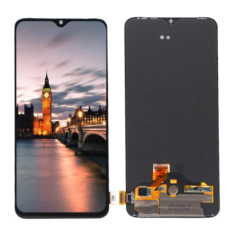 AMOLED Material LCD Screen and Digitizer Full Assembly with / without  Frame For OnePlus 7