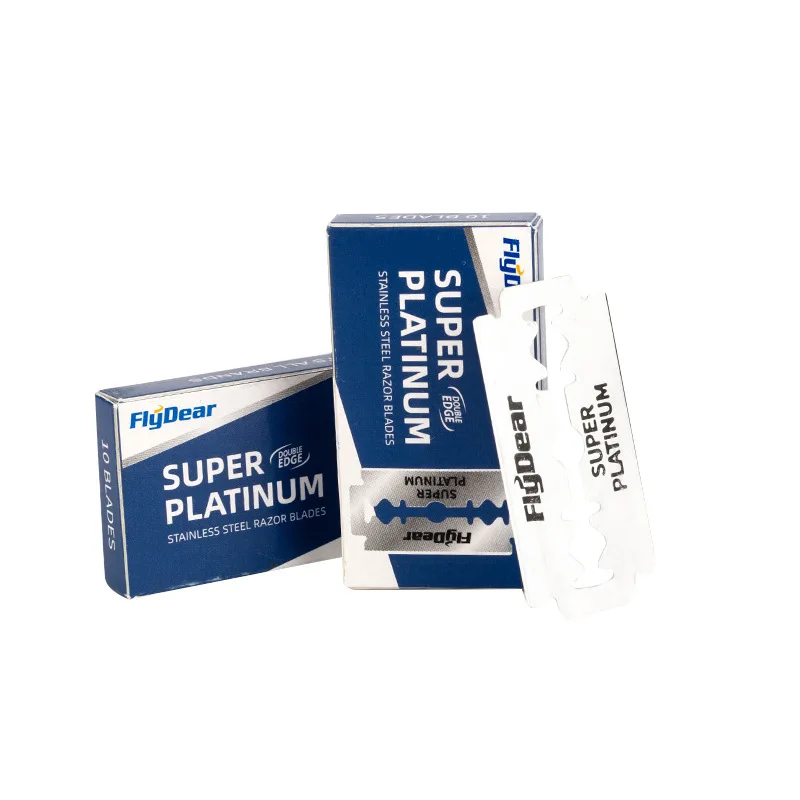 100 sztuk/partia Razor Blades podwójna krawędź Super Platinum ostrza włosów broda golenie Razor Blade fryzjer golarka narzędzia darmowa wysyłka