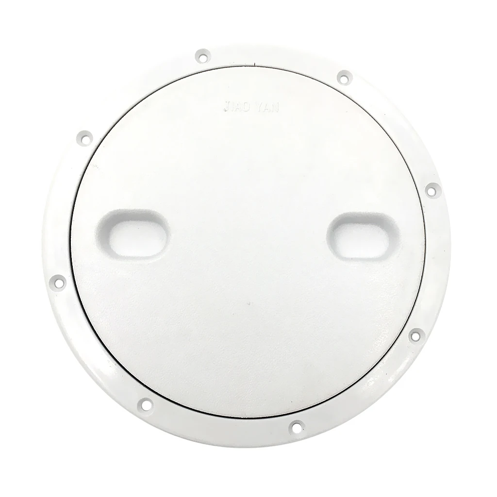 Marine 10.49 Inch Round Non Slip Inspection Hatch with Detachable Cover White