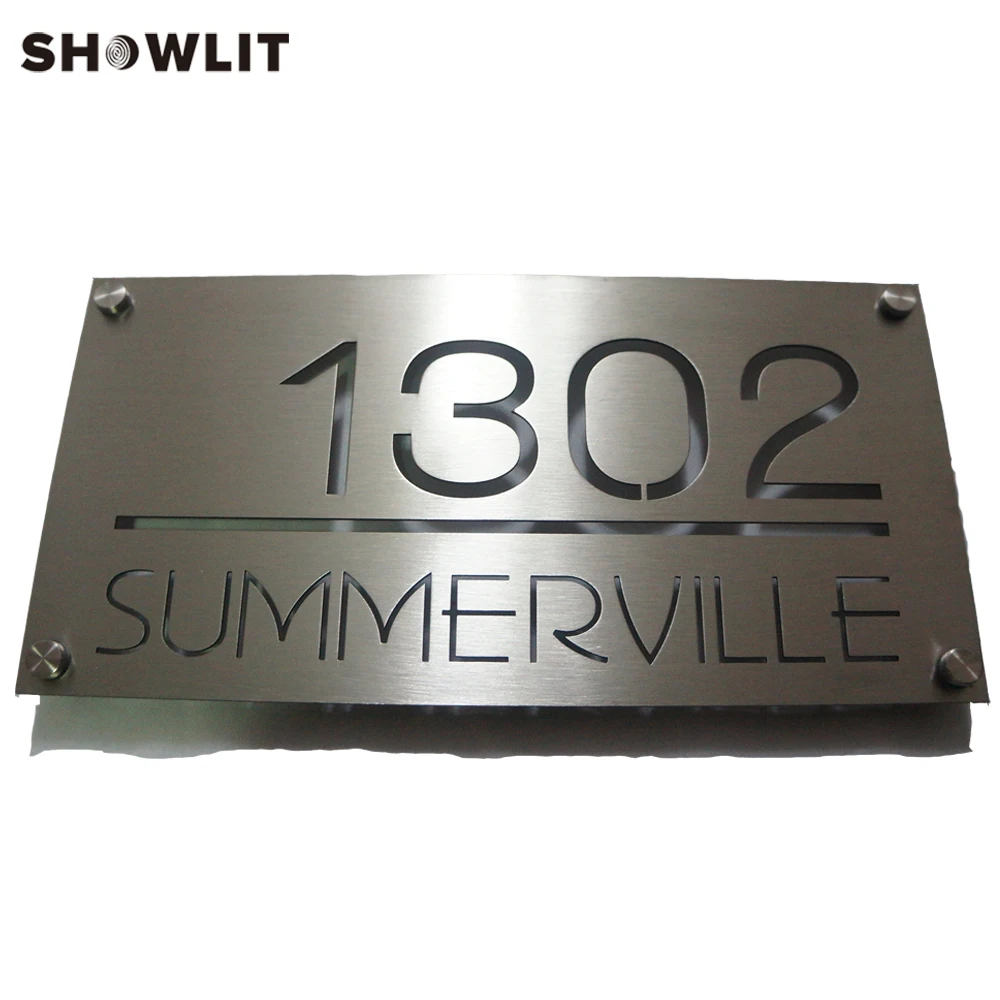 Custom Made Metal House Sign Outdoor Signs Stainless Steel/Aluminium Sheet Plates