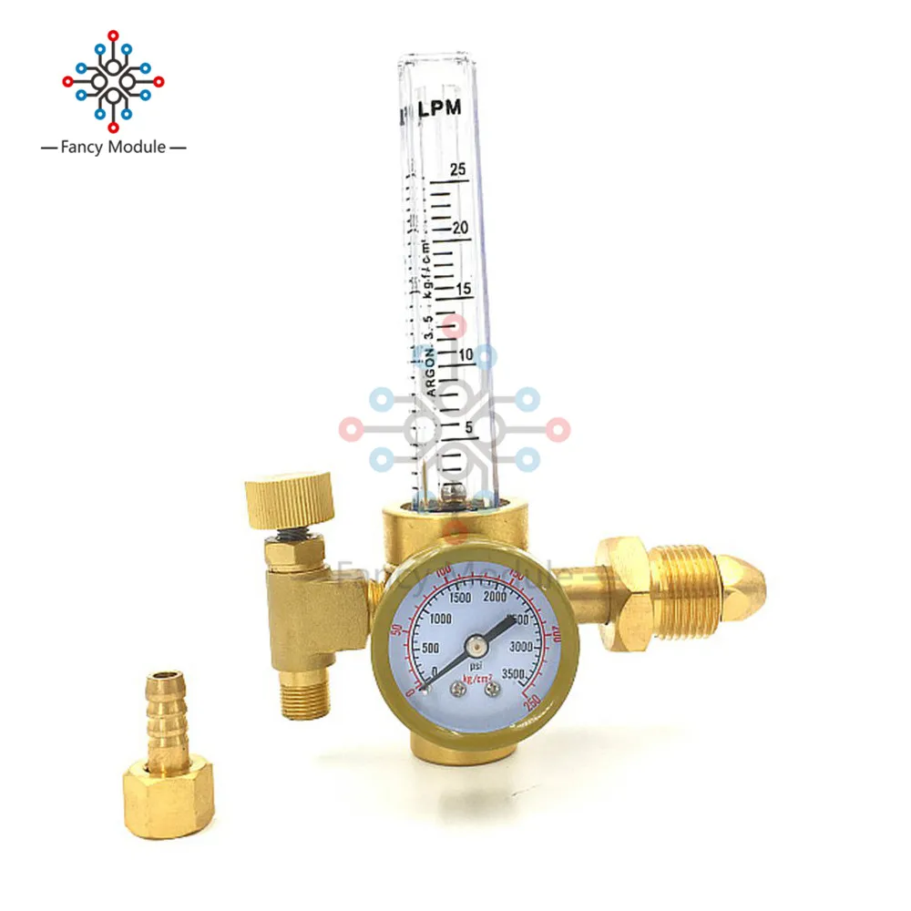 AR191 Regulator ciśnienia argonu pojedyncza rura licznik argonu przepływomierz do spawania do spawania Mig Tig spawanie reduktor ciśnienia