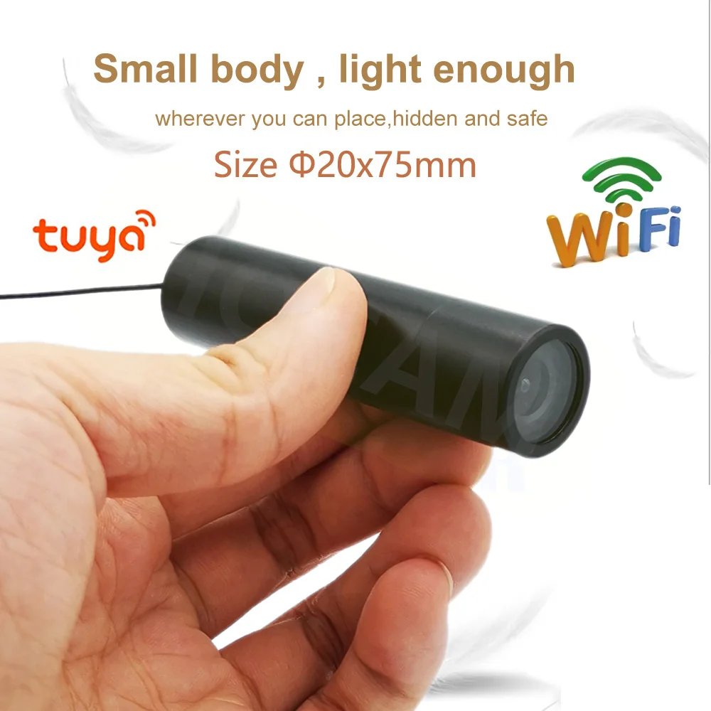 Tuya Mini Wifi Bullet 1080p P2P Onvif CCTV Remote Surveillance Bicycle Helmet Camera Two-way Voice TF Card Storage Speaker MIC