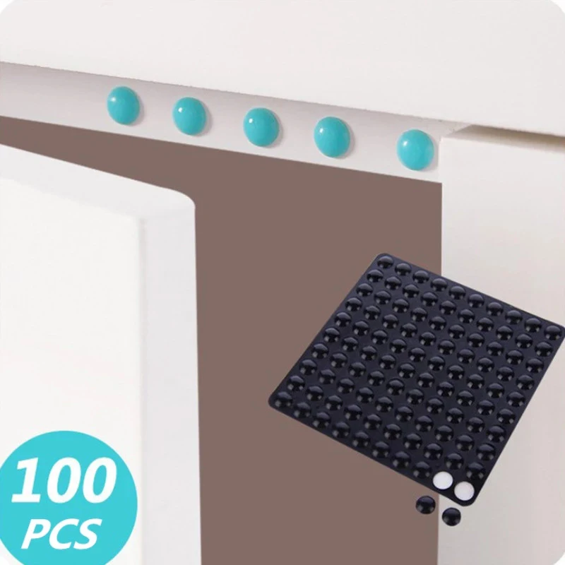 100pcs/set Multi-function Silicone Damper Buffer Self Adhesive Cabinet Bumpers Furniture Pad Cushion Protective Door Stopper HOT