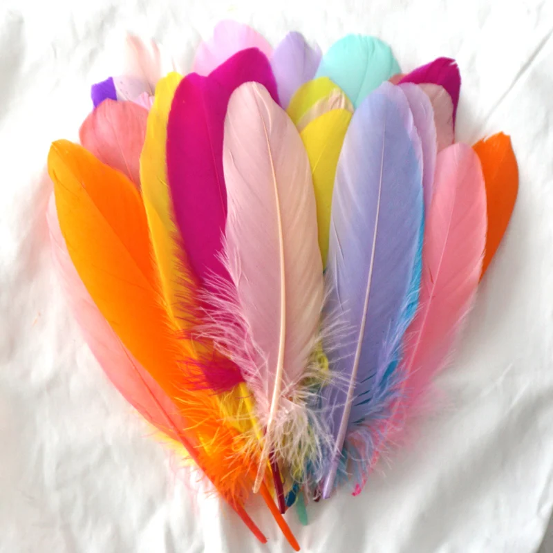 50pcs Natural Goose Feathers Plumes 15-20cm White Feather Plume for Home Decoration Craft DIY Party Jewelry Decoration