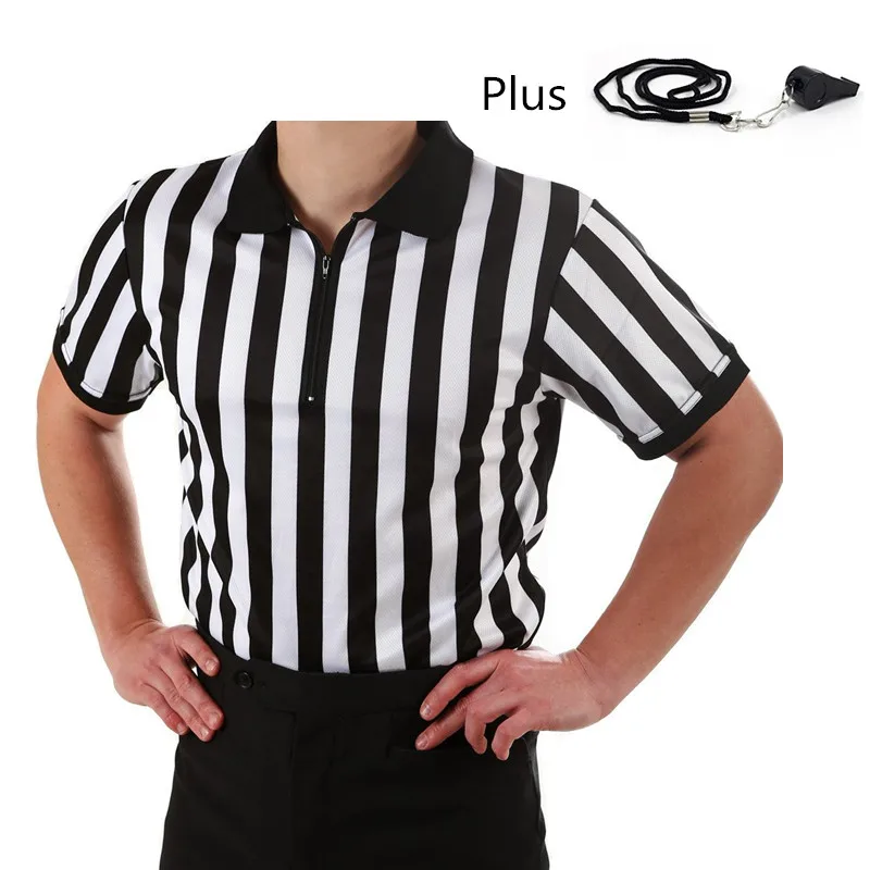 Men's Official Pro-Style Collared Referee Shirt, Officiating Jersey for Basketball, Football, Soccer