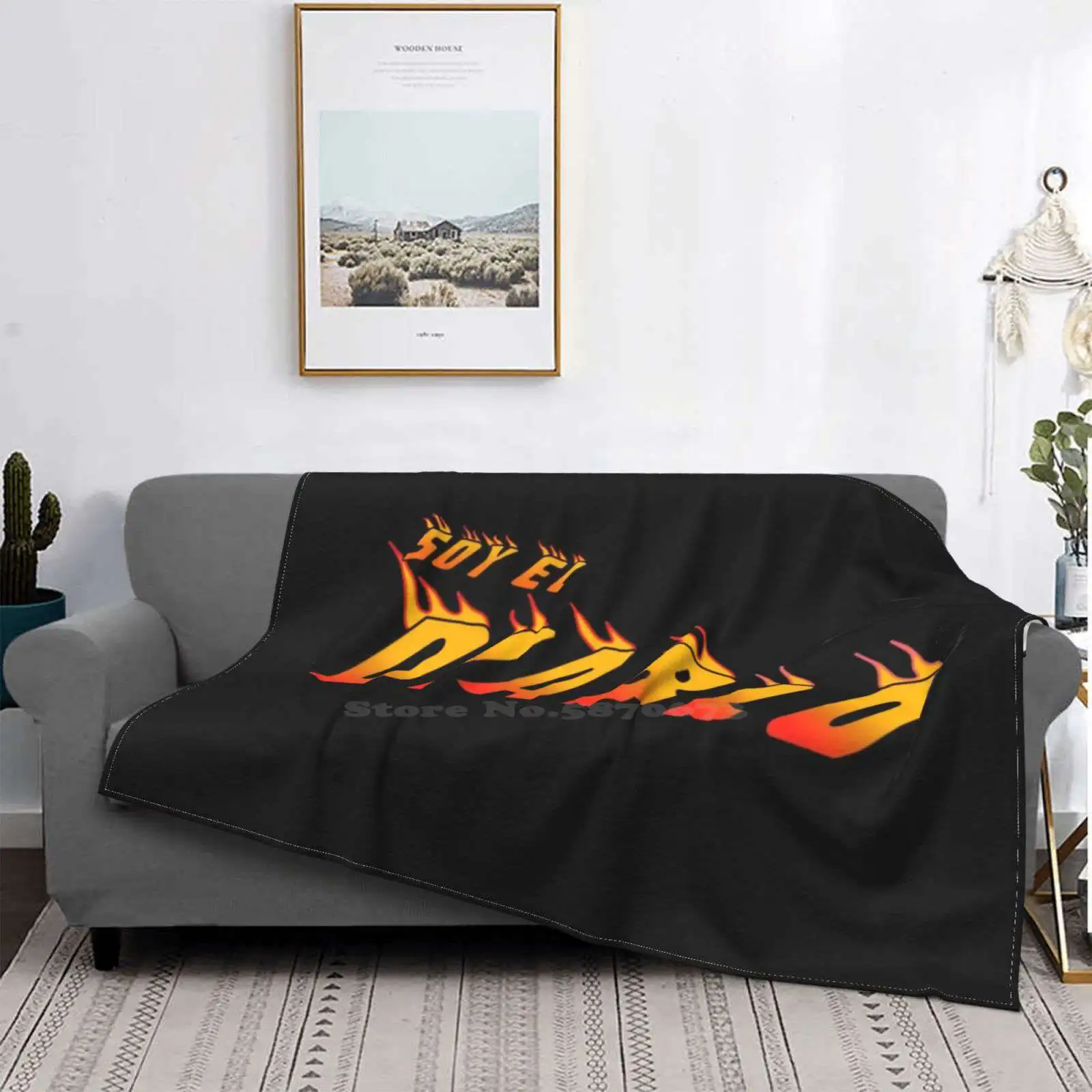 Soy El Shaggy Throw Soft Blanket Sofa / Bed / Travel Love Gifts Soy El El Drip Tengo Novia Latina Latino Natanael Cano Tumbado