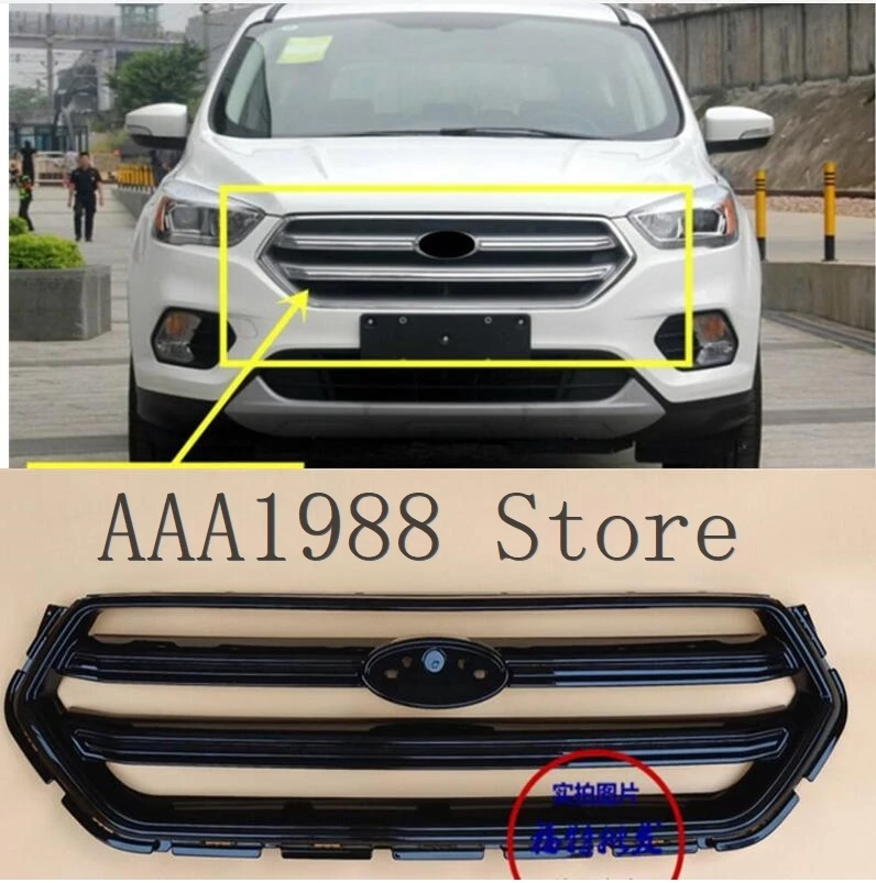 FRONT RACING GRILL GRILLS BUMPER MASK FIT FOR FORD KUGA ESCAPE 2017 2018 CAR GRILLE