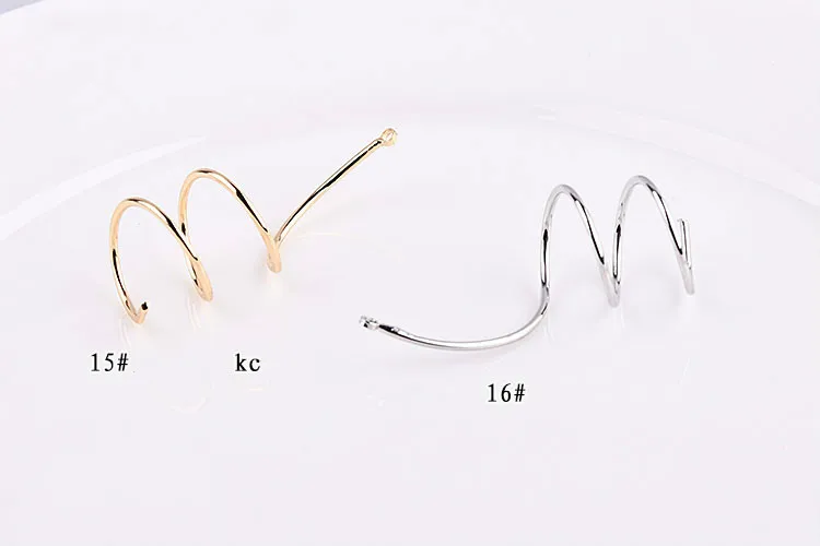 Temperament Simple Fashion Curve Round Personality Geometric Earring Accessories DIY Handmade Earring Earrings Material(4pieces)