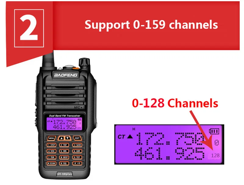 Imagem -03 - Baofeng-long Range Walkie Talkie Uhf Transceiver cb Radio Station Melhorar Uv-9r Mais Uv-9r 18w 40 km 50km 2023