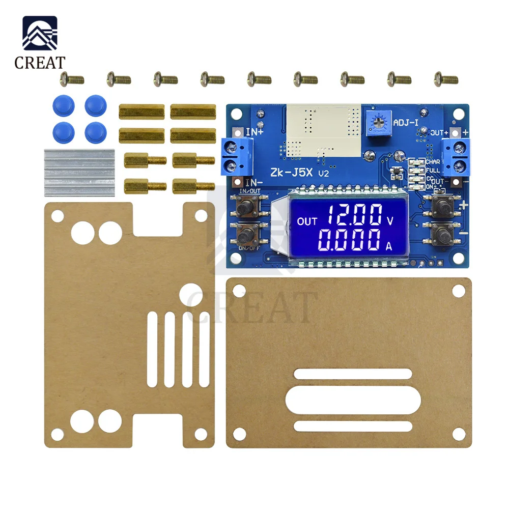 Step Down Buck Converter Power Supply Module Voltage Regulator Transformer with Case Heatsink CC CV DC 6.5-36V to 1.2-32V 5A 75W