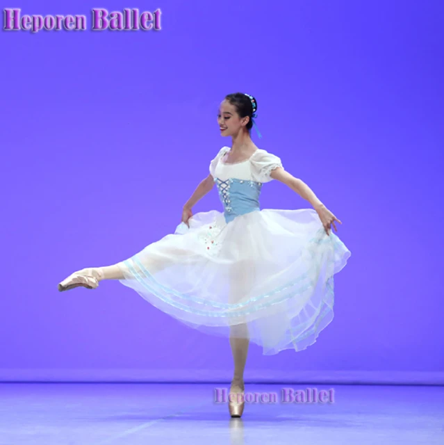 Customized Stage Costumes Giselle Ballet Dress For International Ballet Competition Gabriella Bell shaped Tulle Skirt