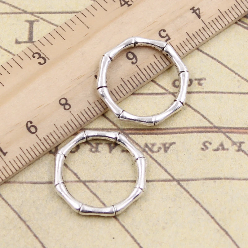 

10pcs Charms Bamboo Circle Ring 21x21mm Tibetan Silver Color Pendants Antique Jewelry Making DIY Handmade Craft