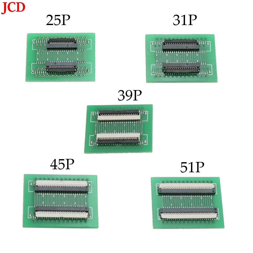 JCD 1 Pcs FPC FFC Flexible Flat Cable Extension Connection Board 0.3 MM PCB Pitch 25 31 39 45 51 PIN Connector FPC Adapter