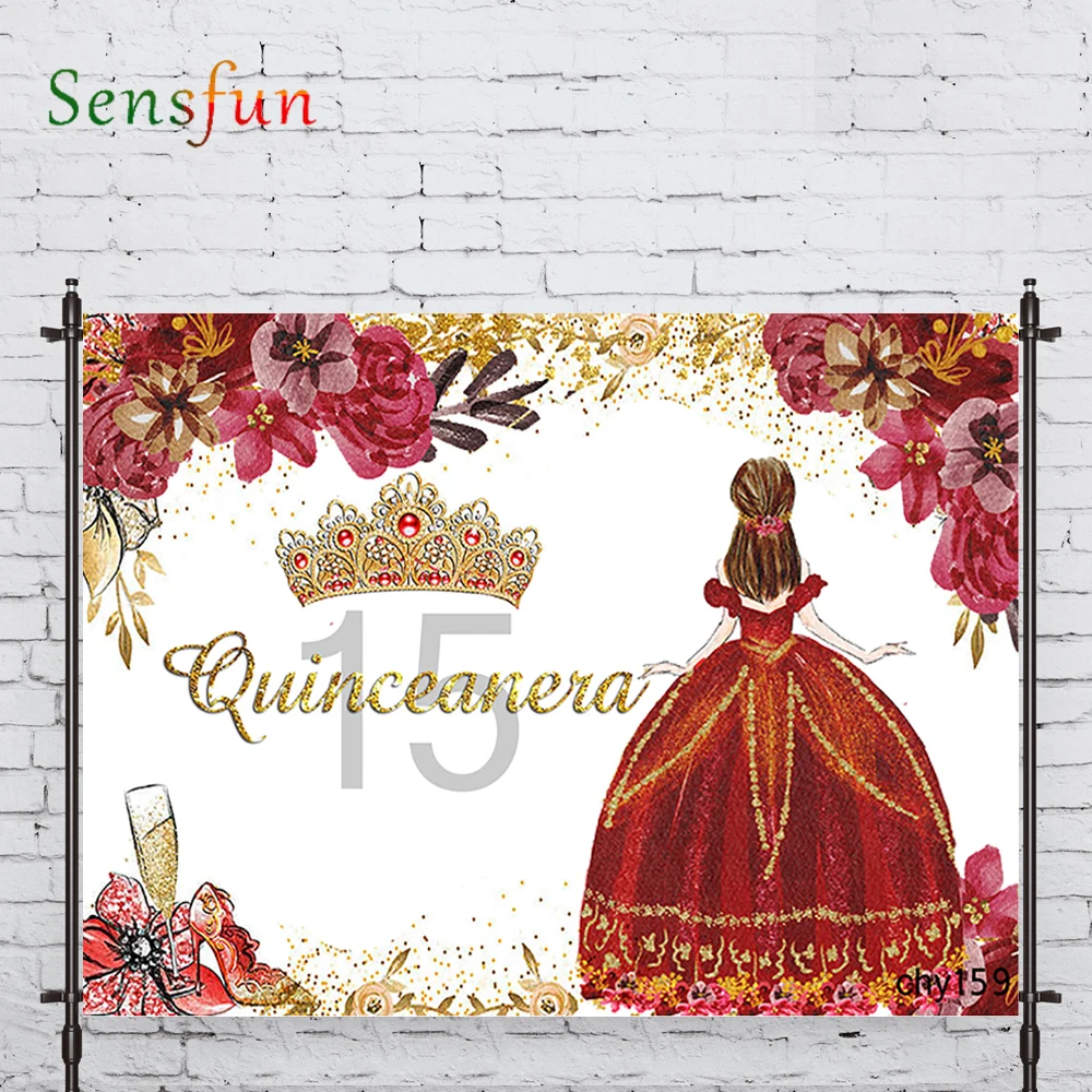 LEVOO Photophone Backdrop Adulthood Princess Flowers Golden Photocall Decor Fabric New Shoot Photography Backdrop