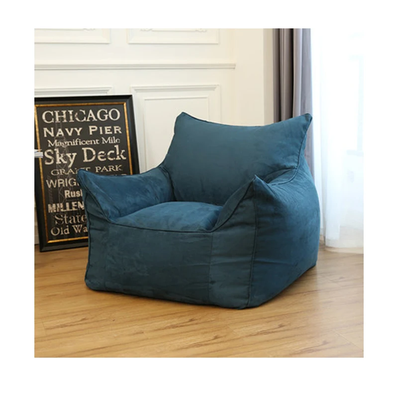 

Single Suede Fabric Living Room Sitting BeanBag Chair Cover,Indoor Furniture Relax Lazy Bean Bag Chair