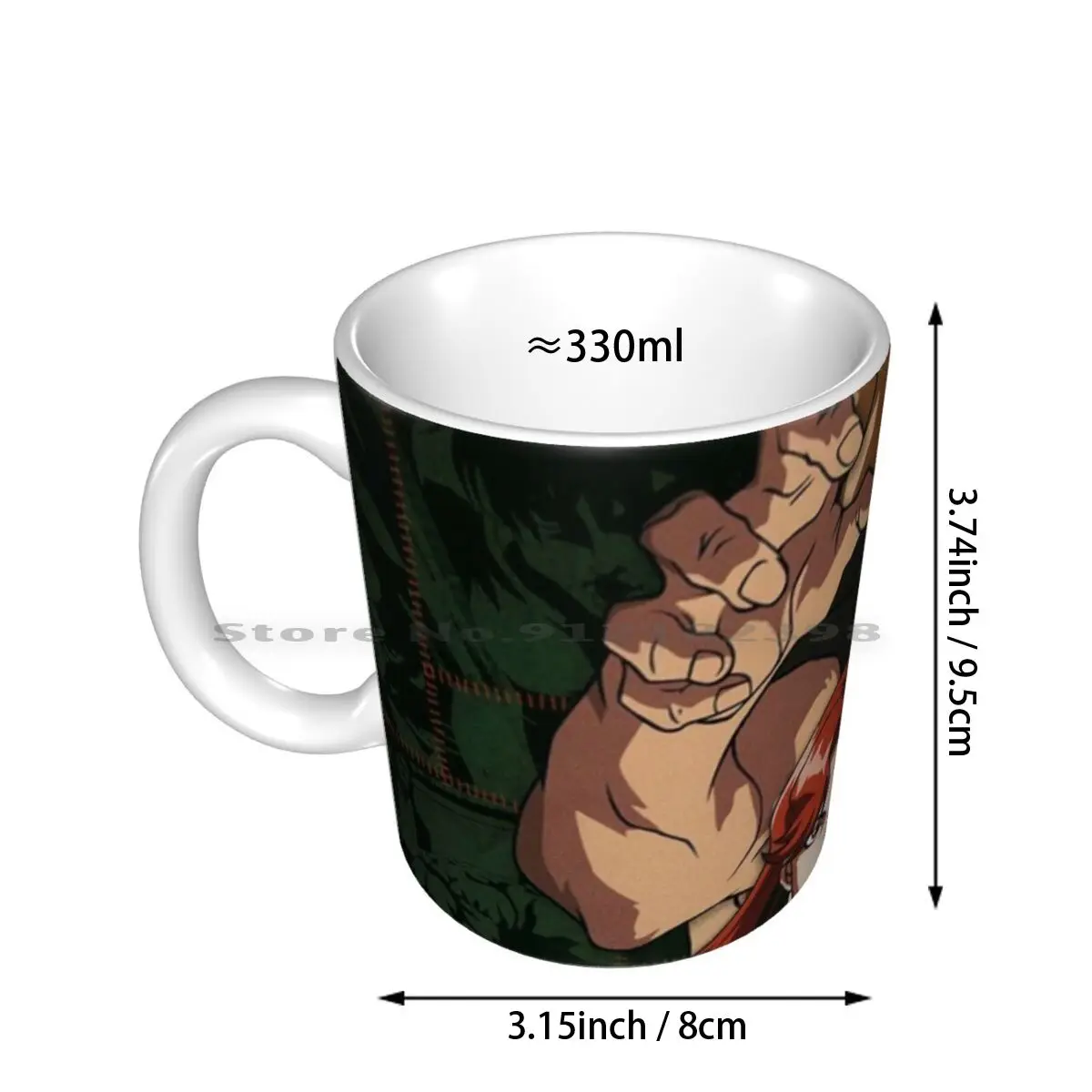 Lamaran Baki Ceramic Mugs Coffee Cups Milk Tea Mug Baki Hanma Baki Mitsunari Tokugawa Animates Manga Strydum Yūjirō Hanma Baki