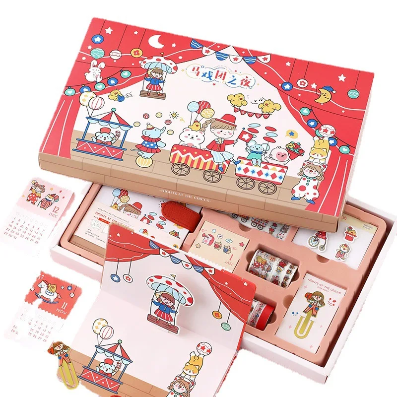 Hand Ledger Set Girl Cute Style Gift Box Coloring Page C Magnetic Buckle Notebook Gift Set