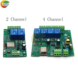 ESP8266 Wireless WIFI 2/4 canale modulo relè ESP-12F scheda di sviluppo AC/DC alimentazione per Arduino Wifi scheda di sviluppo