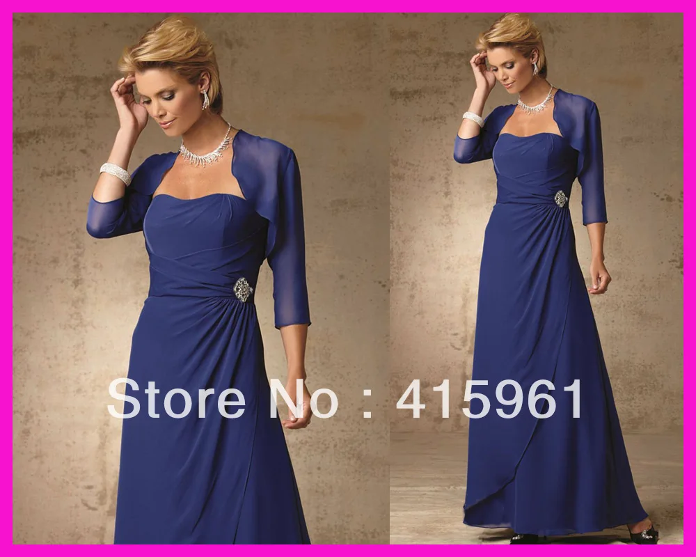 vestido de madrinha farsali Modest Plus Size Full Length Chiffon 2019 long Mother of the Bride Dresses With Jacket