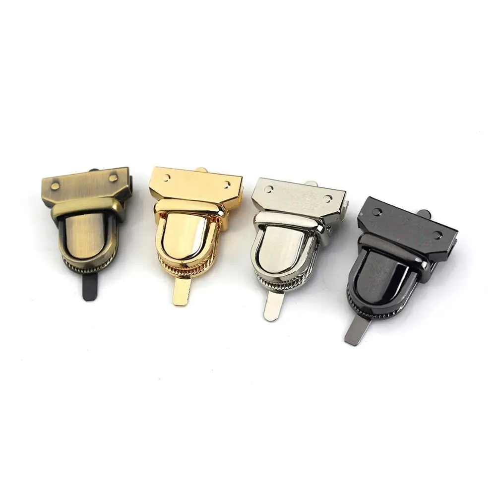 1pcs Metal Press Push Lock Tongue lock Bag Briefcase Spring Lock Snap Decorative Clasps Closure Leather Craft Hardware Accessory