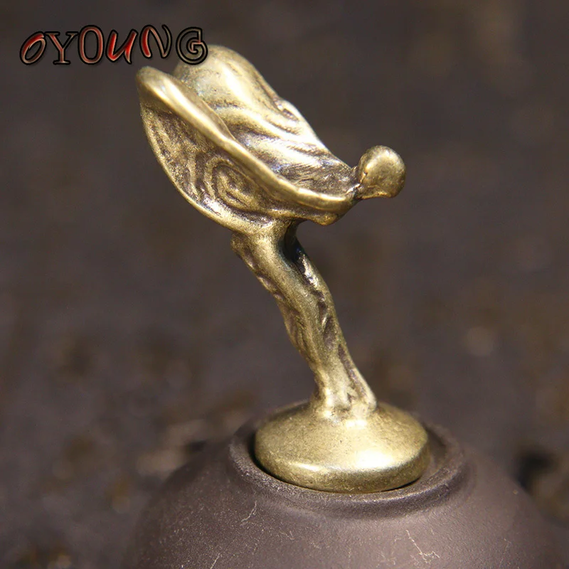 Handmade Copper Trophy Figurines Ornaments Antique Bronze Little Golden Man Statue Office Computer Desktop Decoration Home Decor