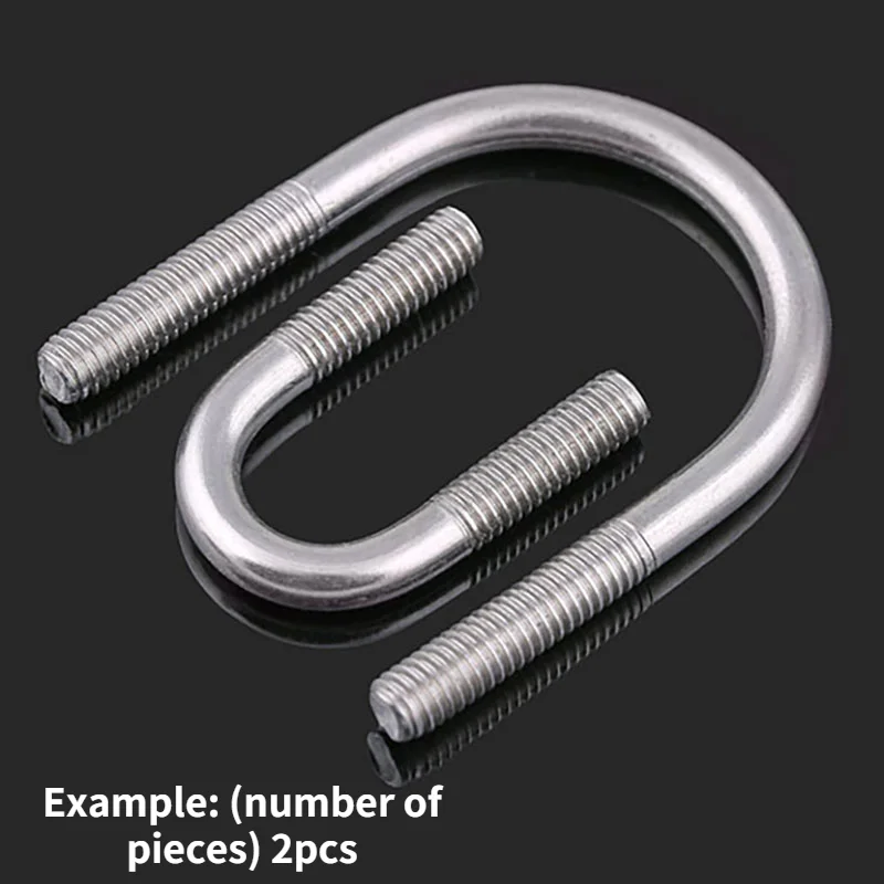 1pcs M6 M8 M10 M12 304 Stainless Steel U-shaped Bolt U-shaped Screw U-shaped Pipe Clamp Pipe Clamp Fixing Buckle