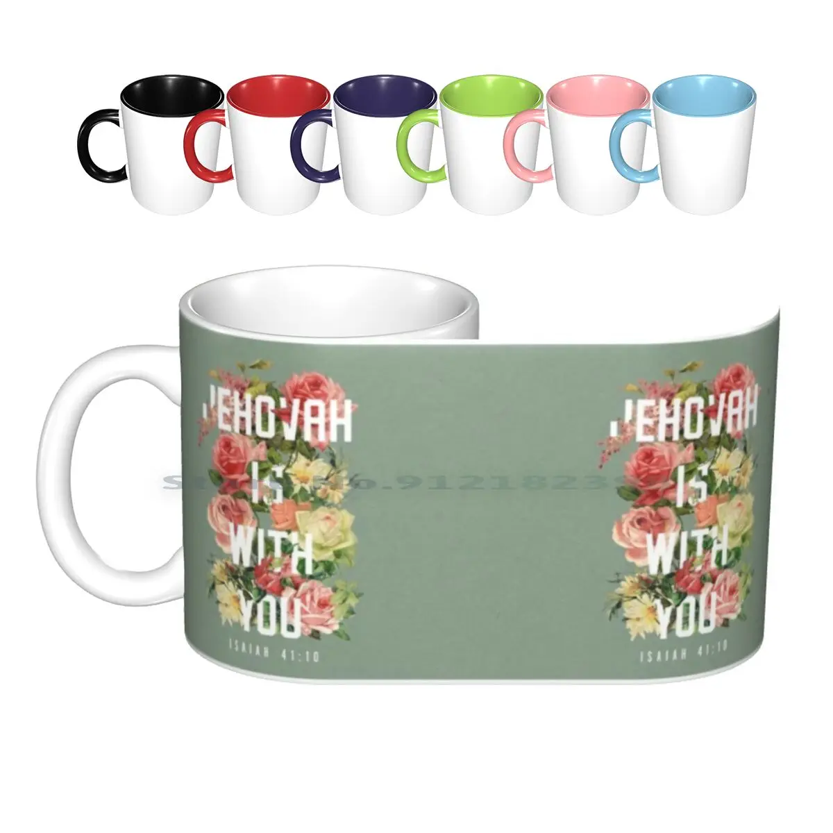 Isaiah 41 : 10 ( Floral ) Ceramic Mugs Coffee Cups Milk Tea Mug Bible Bible Verse Holy Scripture Jw Jw Arts And Jw Pioneer Jw