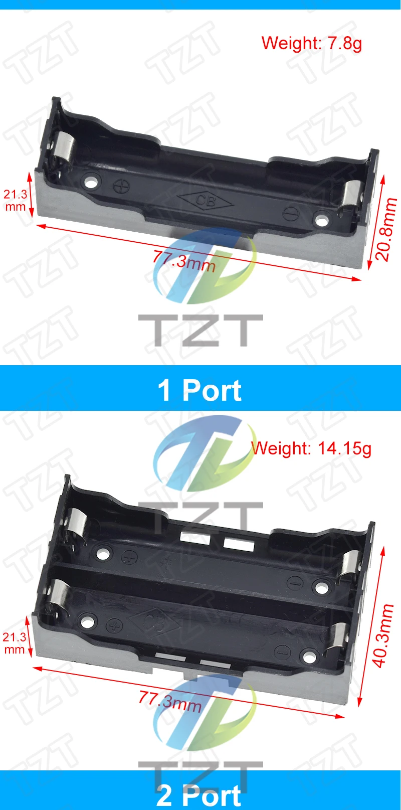 1/3PCS Kunststoff Standard Größe AA/18650 Batterie Halter Box Fall Schwarz Mit Draht Blei 3,7 V/1,5 V Clip – Detail 9