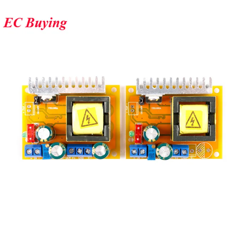 Adjustable ZVS Capacitor High Voltage Boost Converter Board DC-DC 8-32V to 45~390V/DC 8-32V to ±45V-390V Step Up Module 5A Fuse