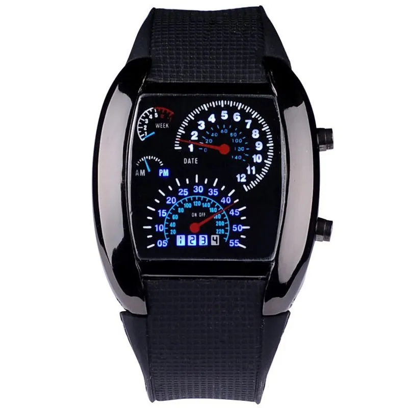 

Fashion personalized LED electronic watches fan dashboard watches men's aviation watches