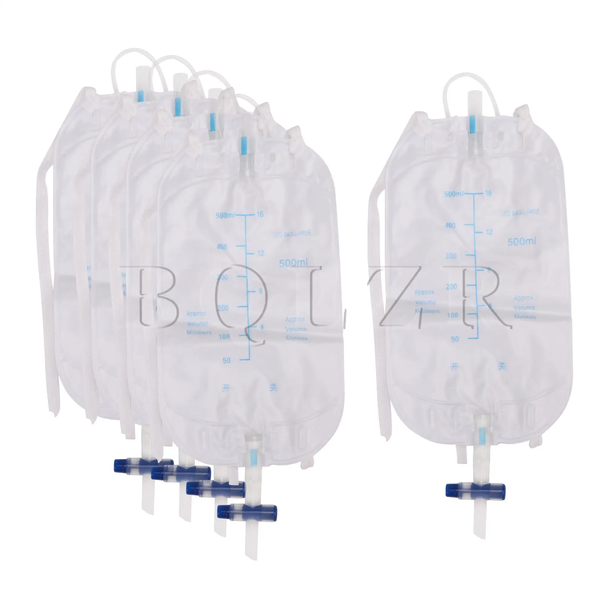 BQLZR 5pcs 500ml Urinary External Feet Bag Holder Incontinence Supply