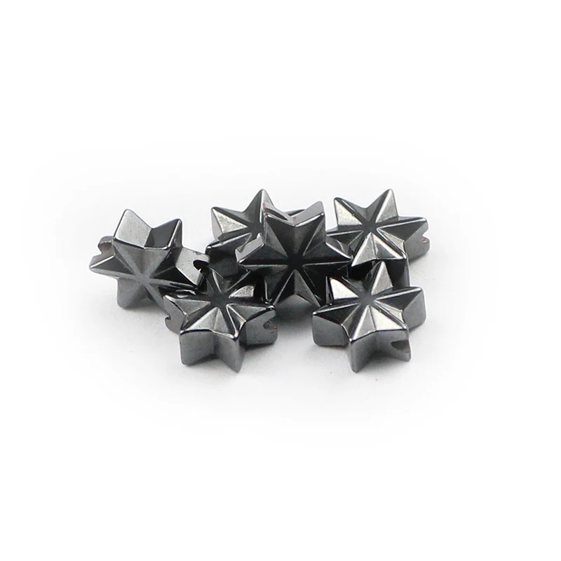 WLYeeS Hexagram Black hematite beads Natural Stone charm loose Beads For Bracelet Necklace Jewelry DIY Making Accessories 3x7mm