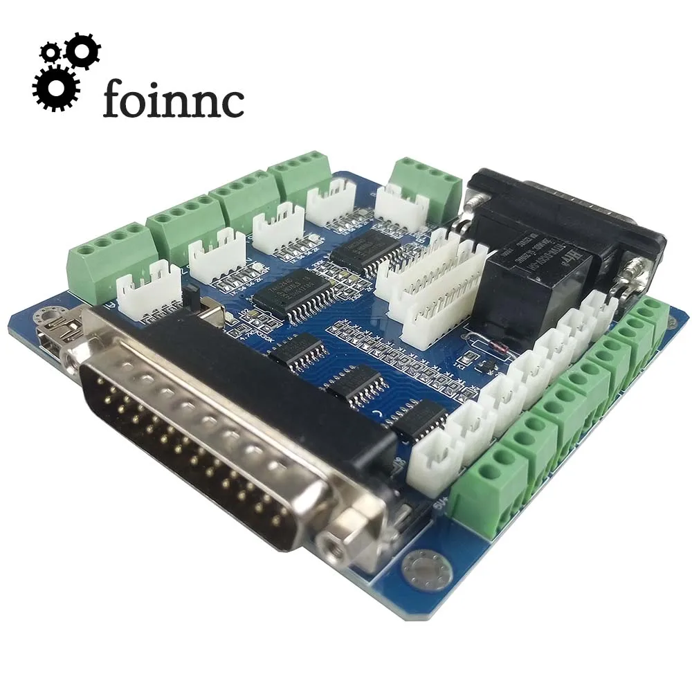 Mach3 5 Axis CNC Breakout Controller Board For Engraving Machine With 5 Axis Interface Board Of Stepper Motor