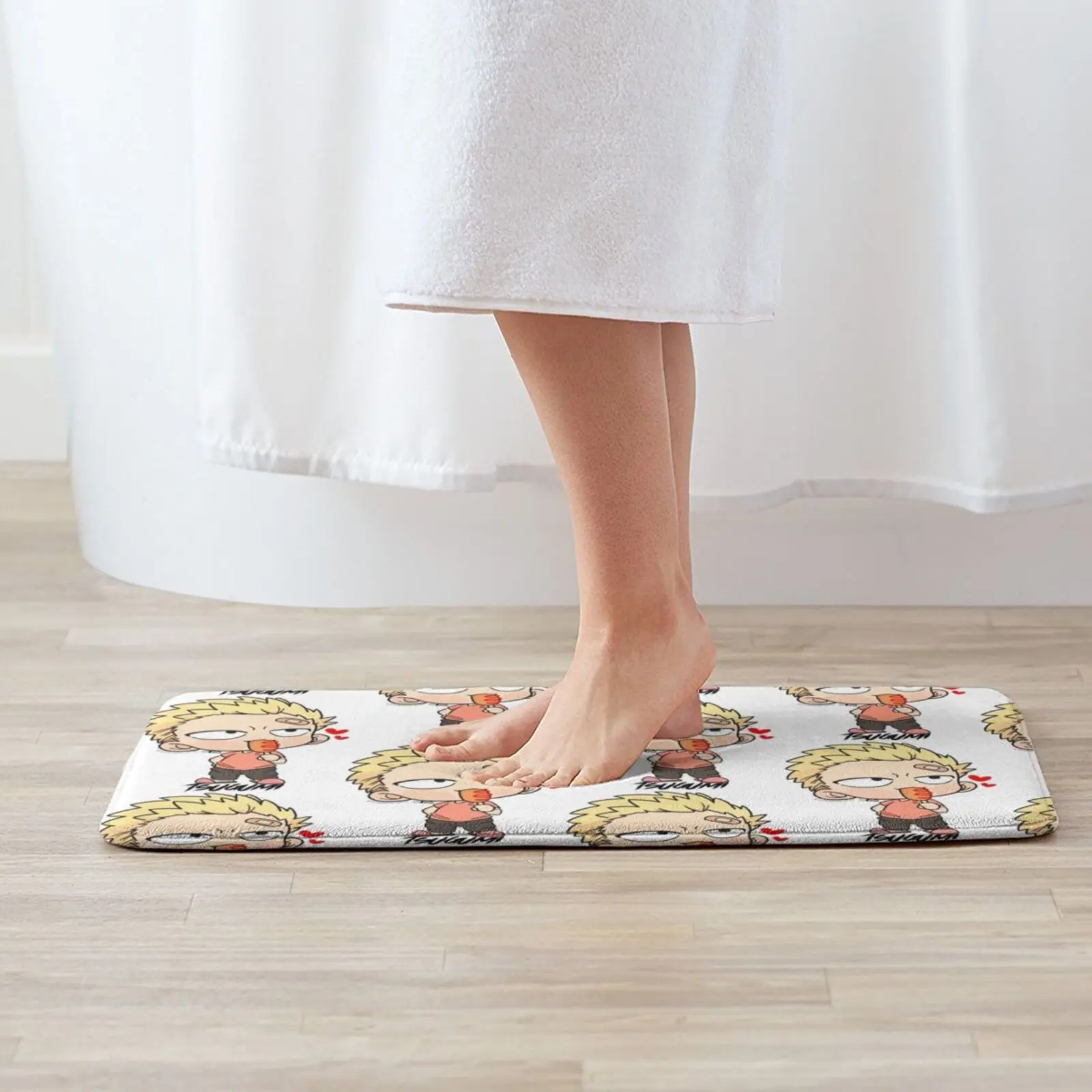 Tsugumi Entrance Door Mat Bath Mat Rug Cute Cartoon Hydro Crayon Kawai Anti-Slip Bedroom Kitchen Foot Mat Floor Carpet