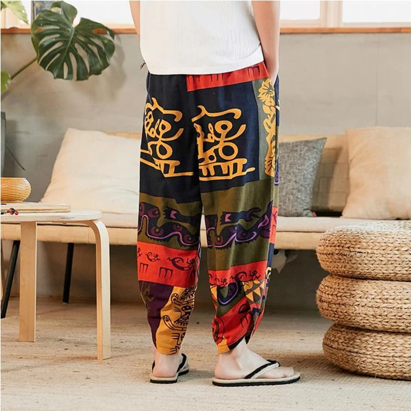 Leaves Print Streetwear Men's Harem Pants 5xl Hip Hop Casual Male Track Pants  Luxury Brand Joggers Trousers Men Pants