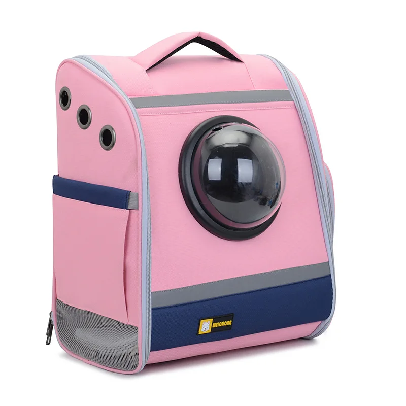 Large Capacity Pet Carrier Premium Canvas Space Capsule Kitten Cat Dog Carrier Backpack Outdoor Puppy Pet Travel Bag Breathable