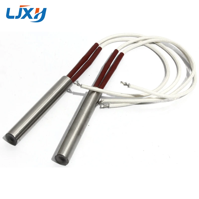 LJXH 2PCS 9mm 80~150mm Cylindrical Electric Heating Pipe Tubular Heater 304SUS Single-End Rod 110/220/380V 230/240/290/340/430W