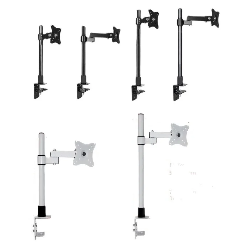 6.5Kg 14Lbs Adjustable Tilting Swivel Arm Single Table Desk Mount Monitor Stand14-27