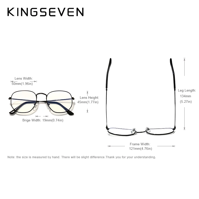 KINGSEVEN Titanium Anti Blue Light Glasses Men New Eyewear Eyeglasses Spectacles Antiblue Gaming Computer Glasses For Women